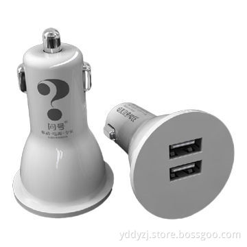 Mini Car Chargers/Adapters with Dual-output, FCC, CE, RoHS Marks